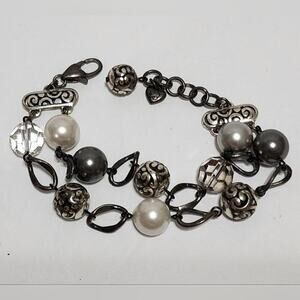 BRIGHTON double strand ball‎ and chain bracelet